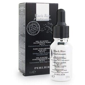 Perlier Black Rice Platinum 94.5% Pure Hyaluronic Acid, 0.5 fl oz - NEW
